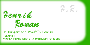 henrik roman business card